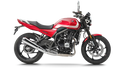 Red ZXMOTO 500F sports motorcycle with sleek design and sporty look, shown from a side view on a neutral background.