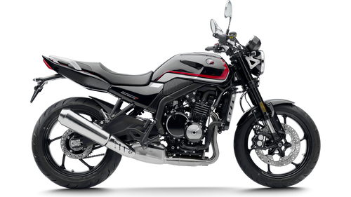 ZXMOTO Black WSBK ZXMOTO 500F sports motorcycle with sleek design and sporty features, ideal for motorcycle enthusiasts.